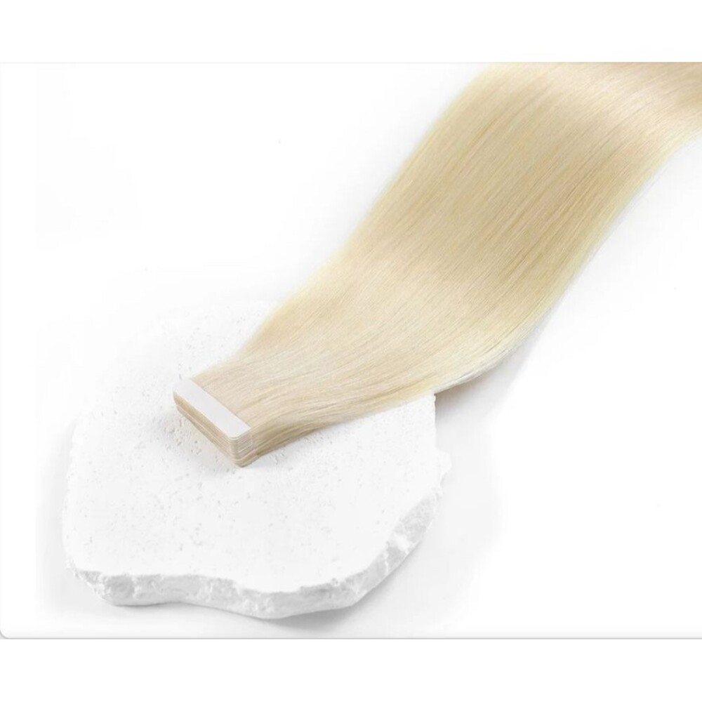 BLONDE UNICORN Arctic Blonde Tape in Human Hair Extensions 16" (20 pieces) NEW